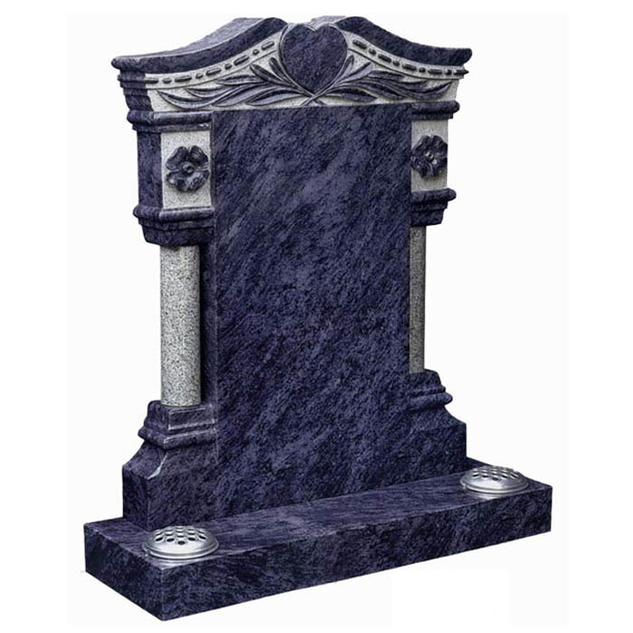 Victorian style Bahama Blue Illust headstone